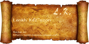 Lenkh Kászon névjegykártya